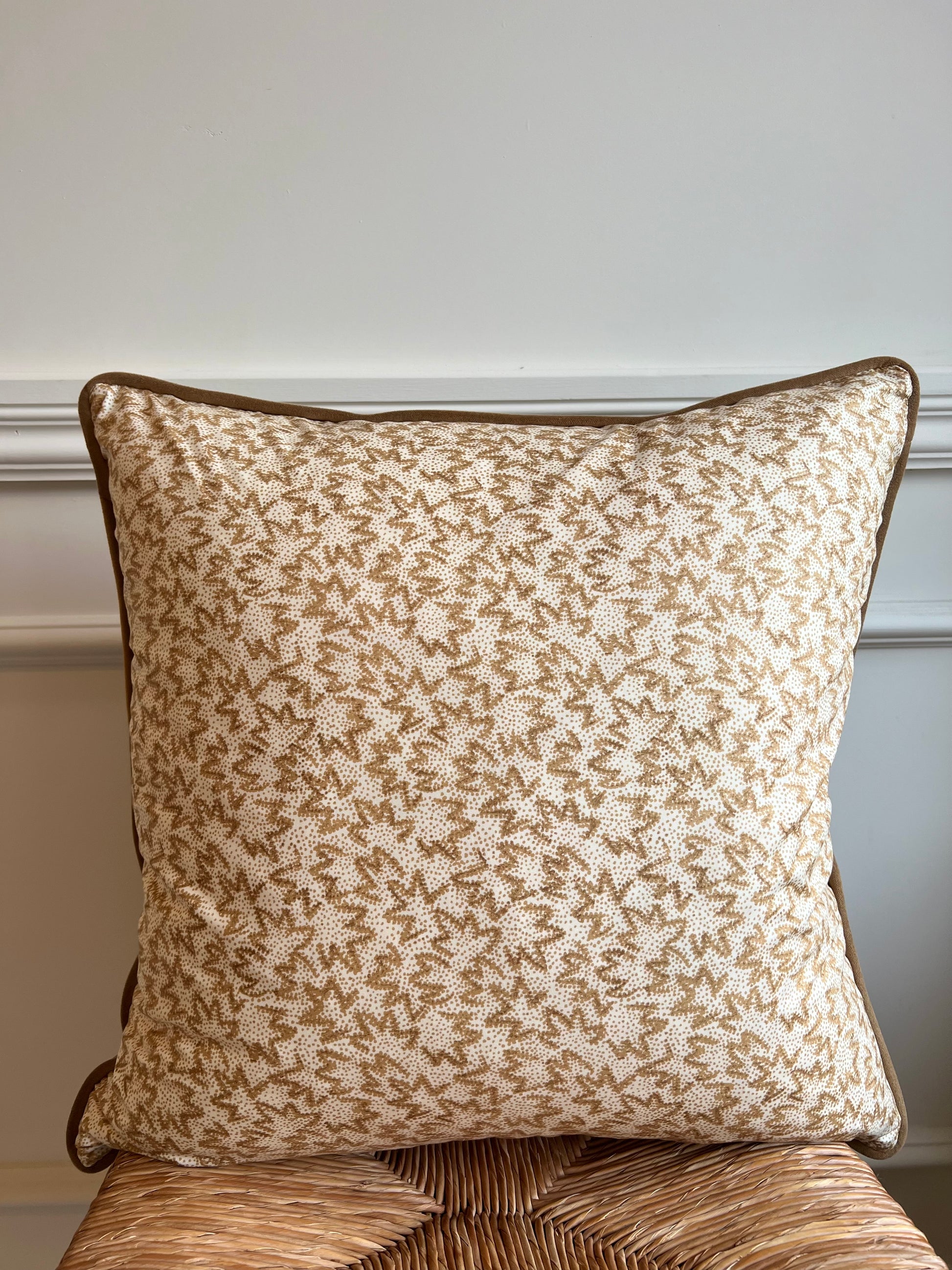 Warner Textile Archive Claremont Nathalie Caramel cushion