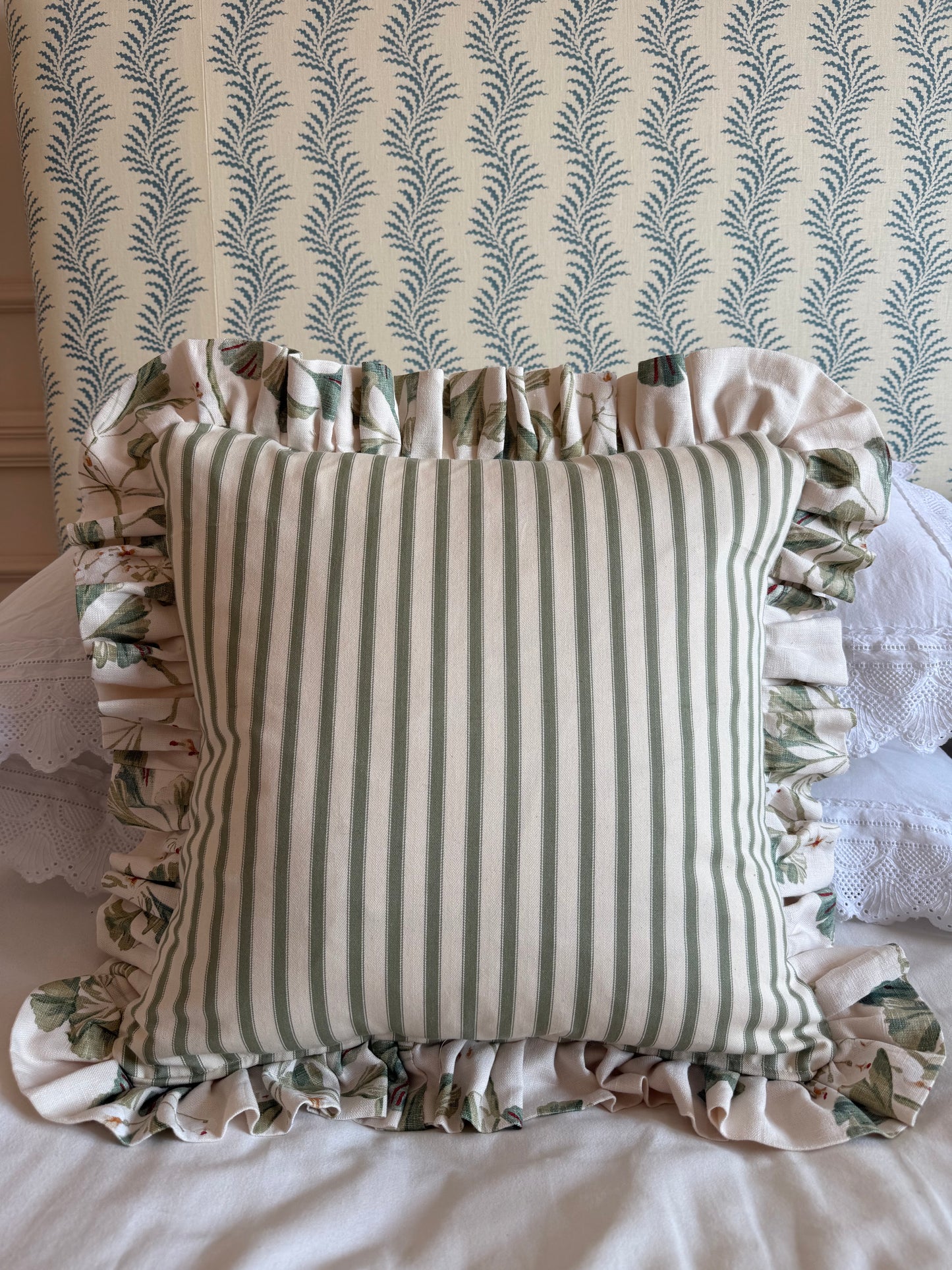 Colefax & Fowler Greenacre Ruffled Cushion