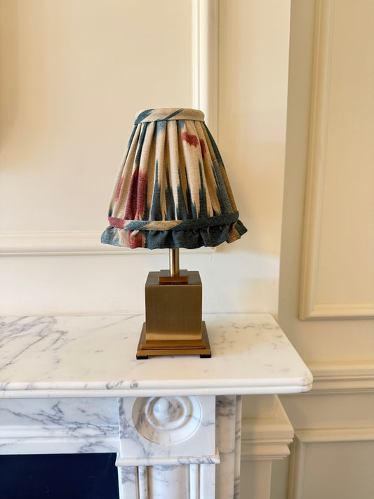 Luxury gather pleated lampshade in Lewis & Wood Kimono premium designer fabric