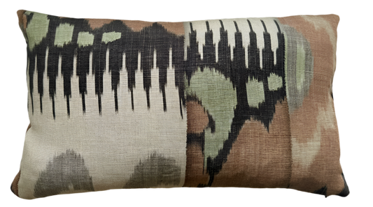 Lewis & Wood Kimono Ginger Green Lumber Cushion