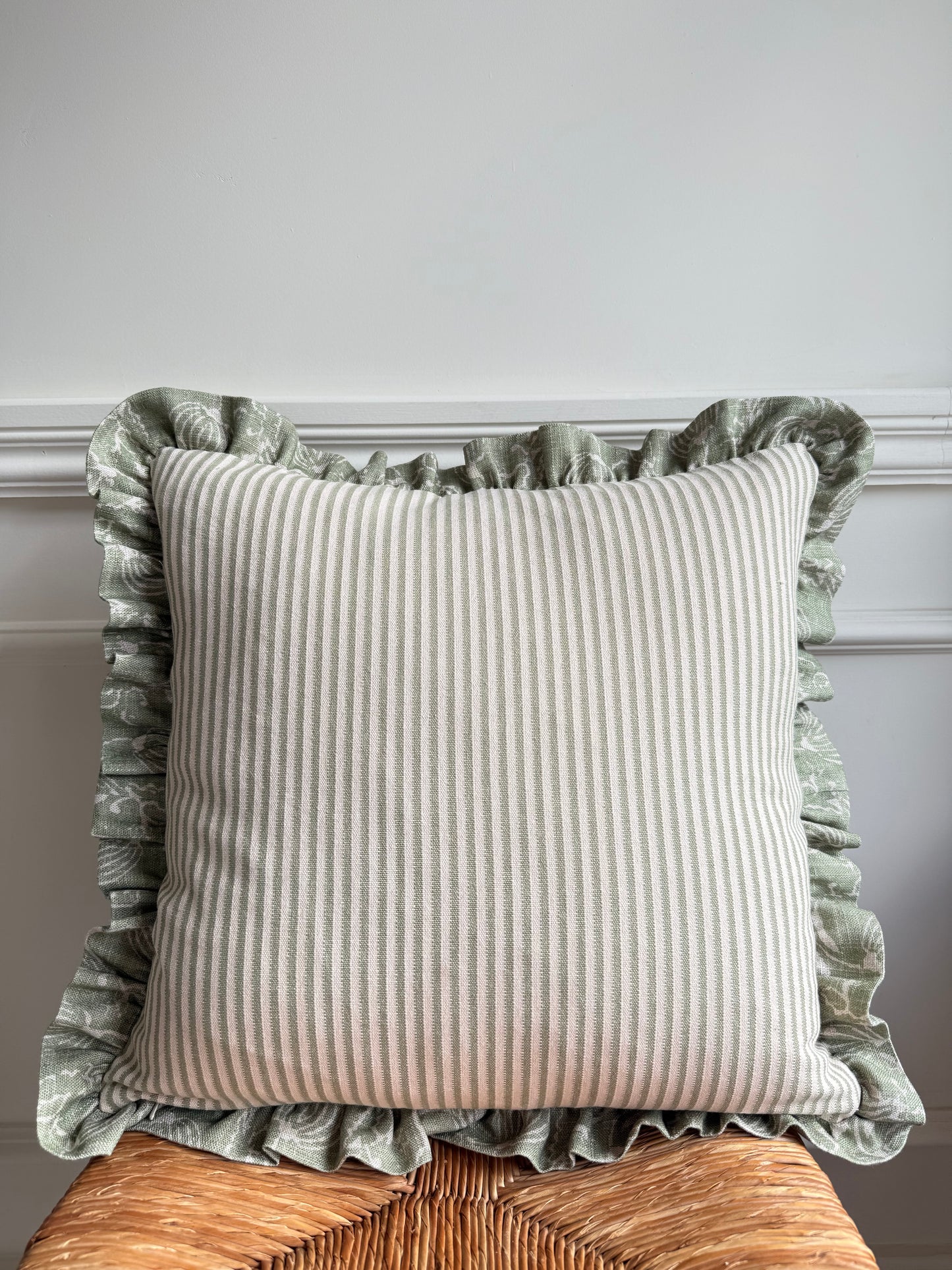 GP & J Baker Pomegranate Ruffled Cushion