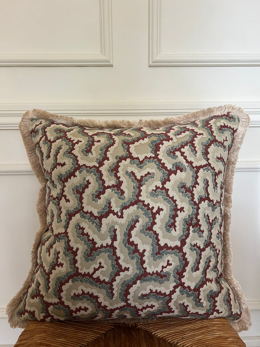 Nobilis Lophelia Fringed Cushion