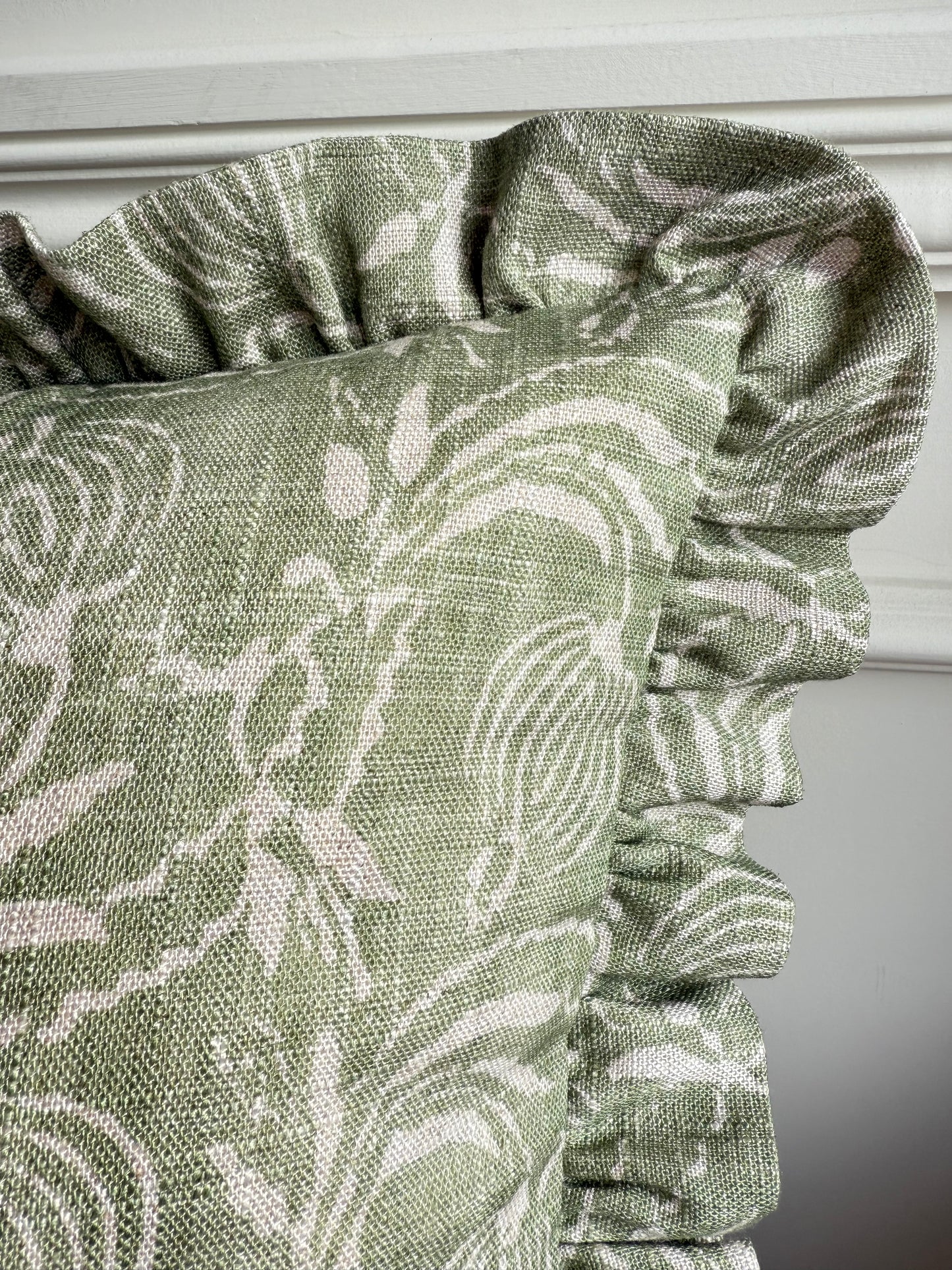 GP & J Baker Pomegranate Ruffled Cushion