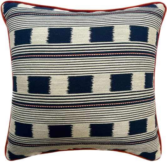 Indigo Lost & Found Velvet Piped Cushion
