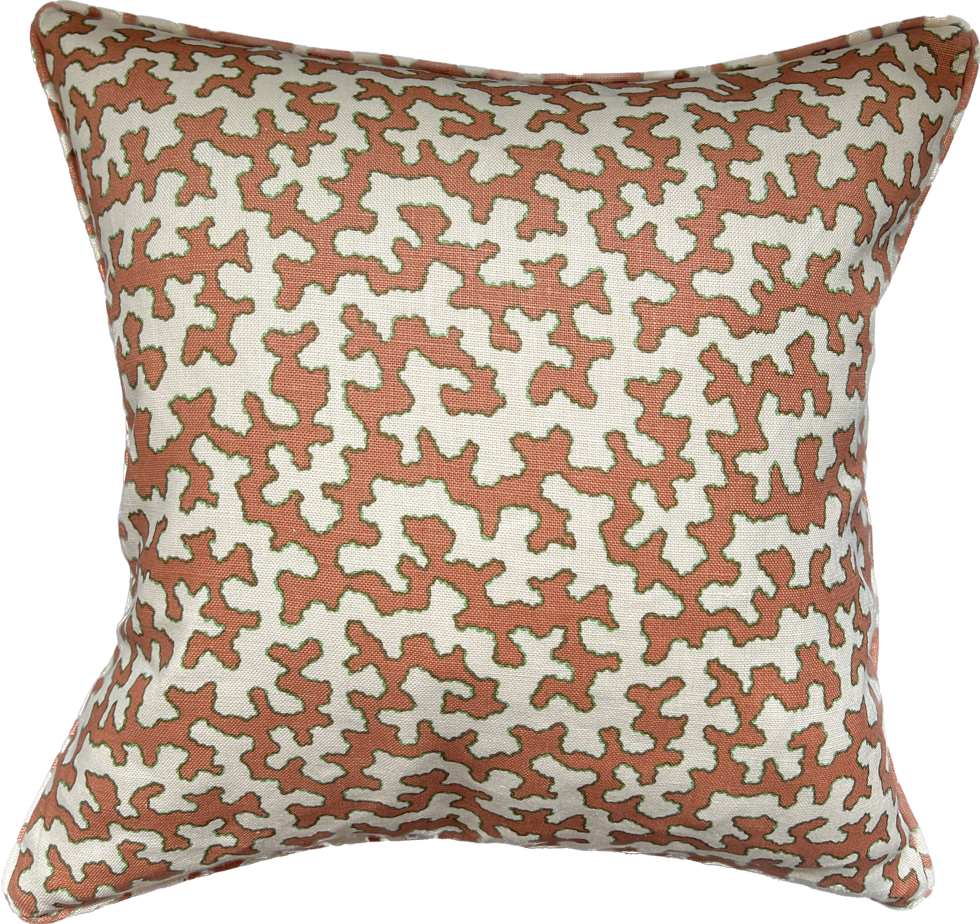 Colefax Fowler Cushions - Luxury cushions in Sibyl Colefax John Fowler Fabric (Apricot Squiggle)