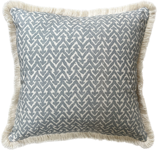 Fermoie Blue Rabanna Fringed Cushion