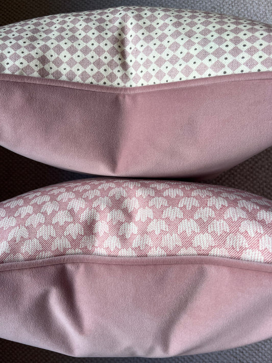 Lewis & Wood Diamond Dot Blush Cushions