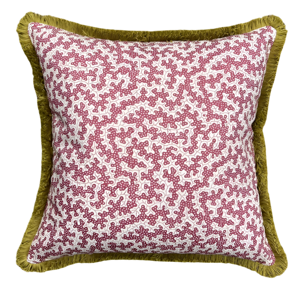 Sanderson Truffle Cushions in Damson