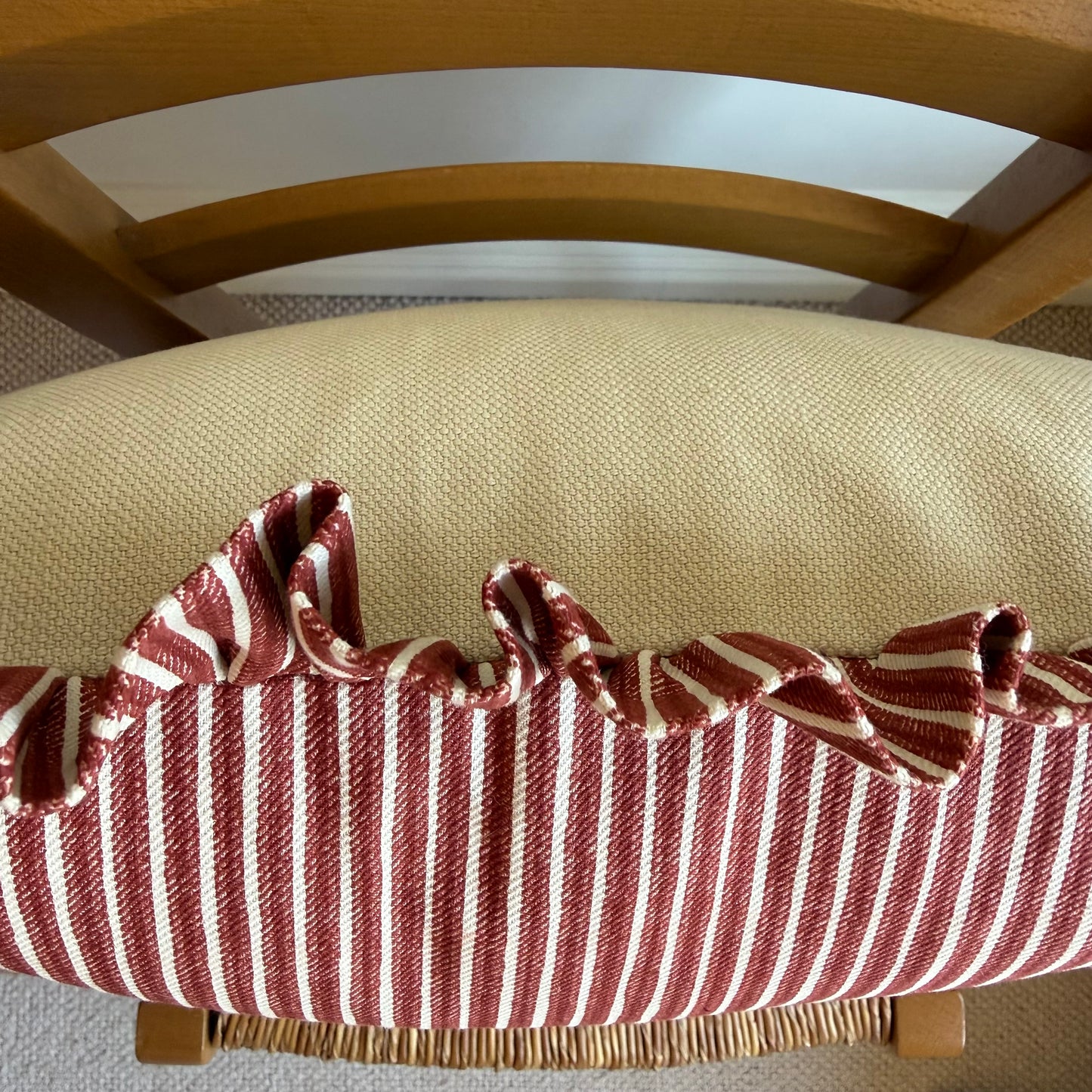 Fermoie Poulton Stripe Ruffled Cushion