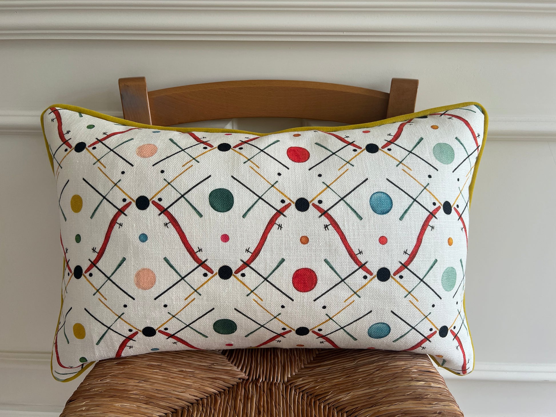 Luxury patterned cushions in Ottoline Improvisation 1 fabric