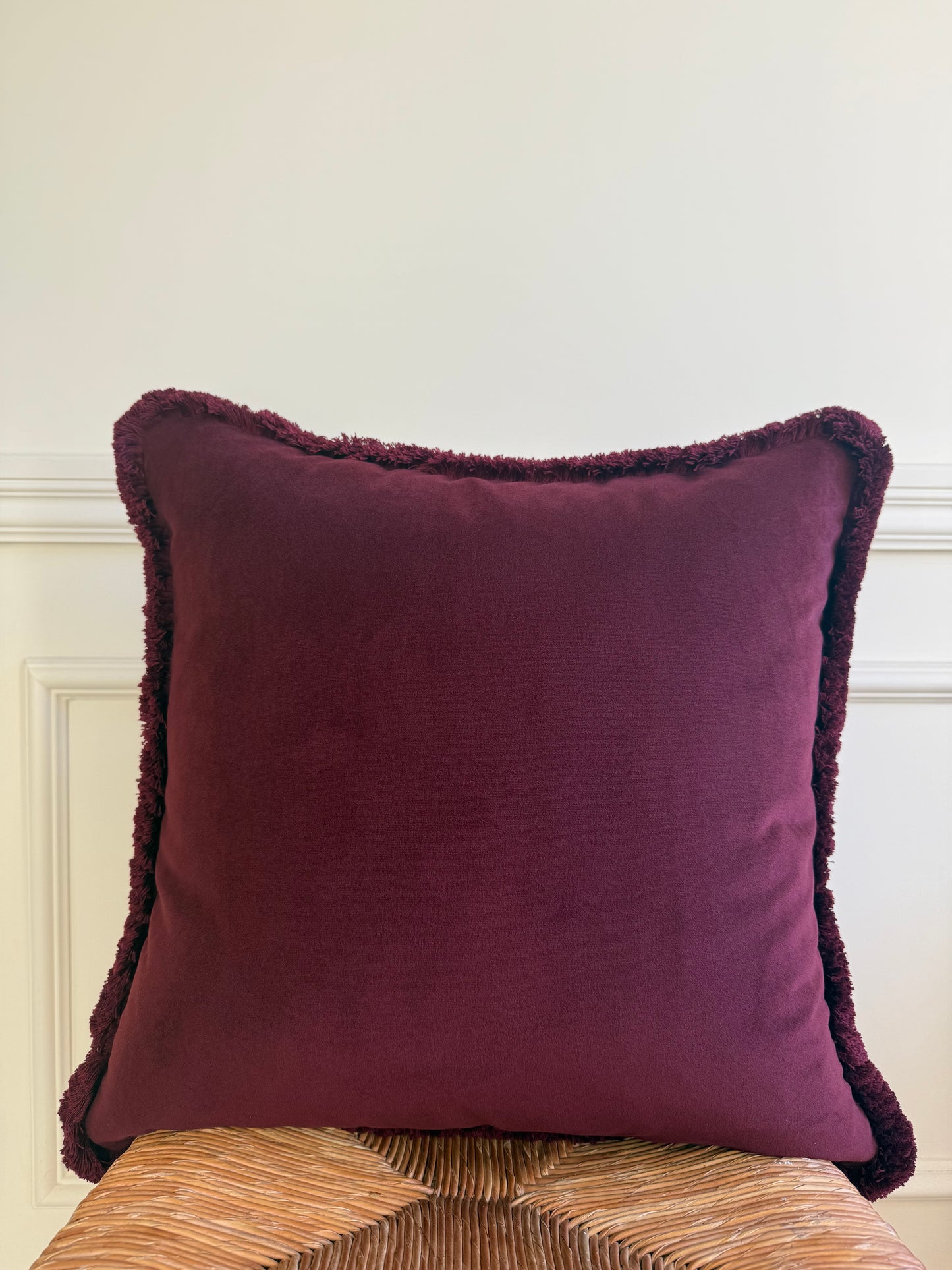 Fermoie Quantock 005 Burgundy Fringed Cushions