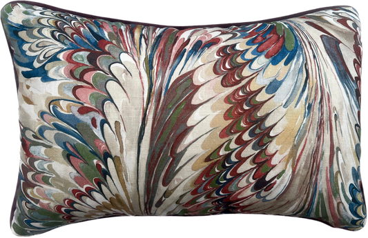 Lee Jofa Taplow Velvet Piped Lumber Cushion