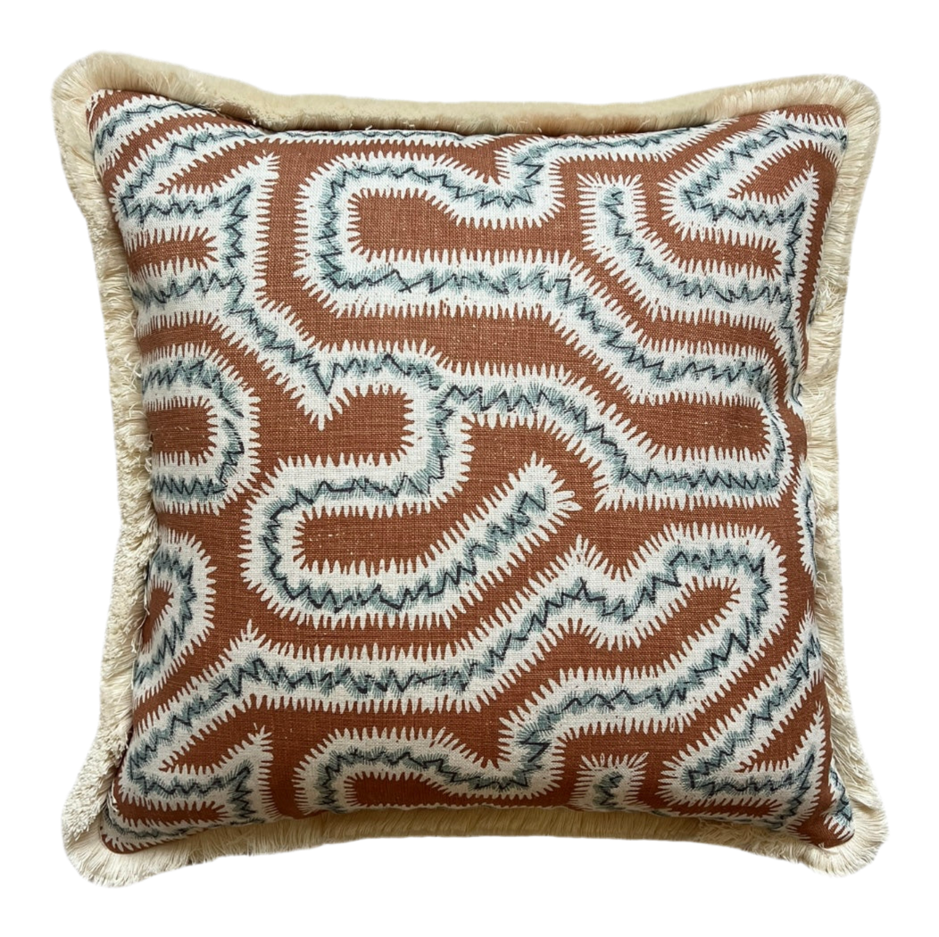 Rapture & Wright Moorish Maze Fringed Cushion