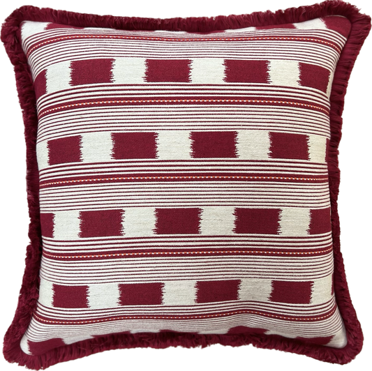 Christopher Farr Cushions - Luxury cushions in Christopher Farr Fabric (Ruby Red Lost and Found)