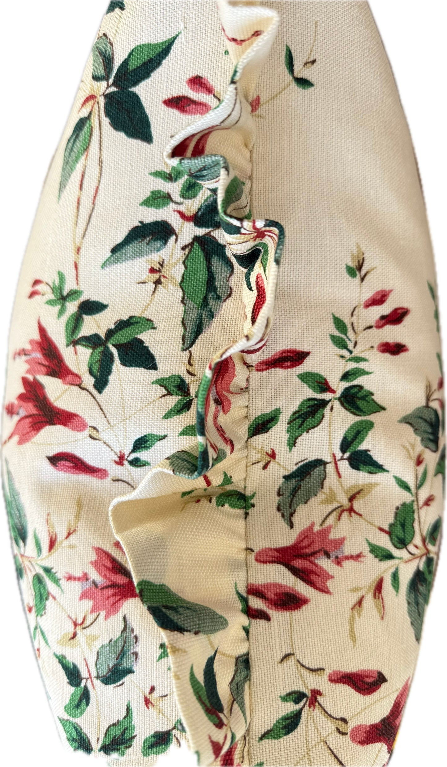 Colefax & Fowler Fuchsia Ruffled Cushion