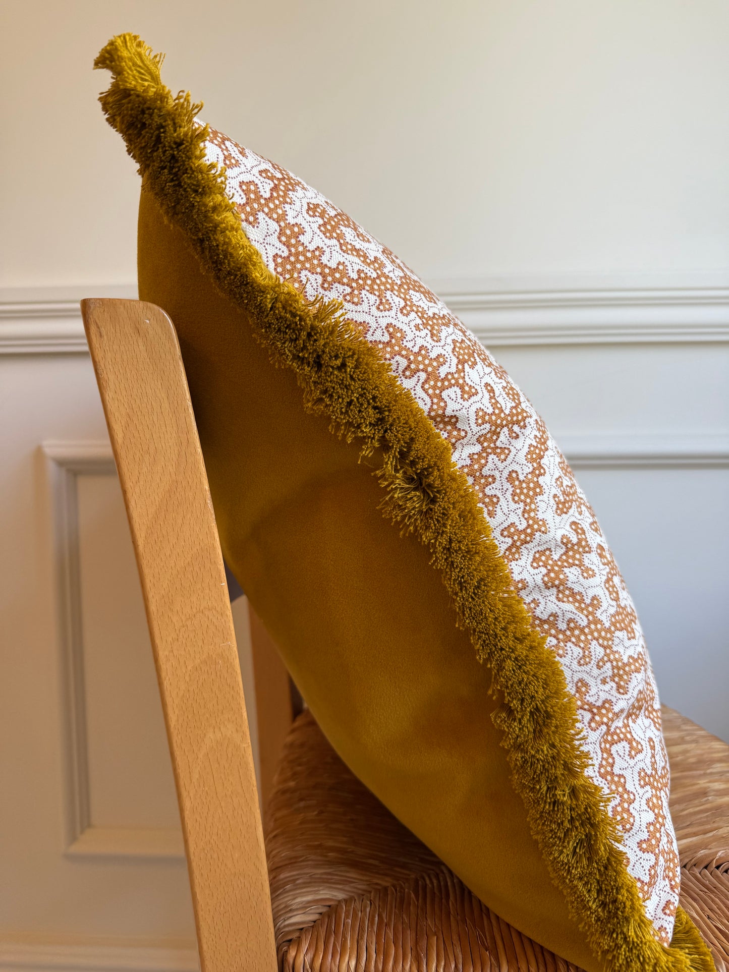 Sanderson Truffle Cushions in Rowanberry