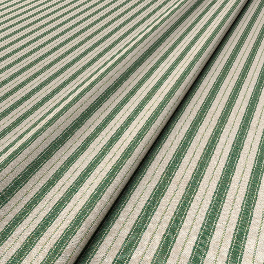 Bespoke Penny Morrison Sketched Stripe Green Cushion