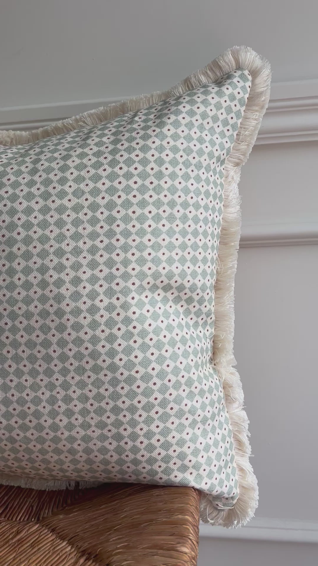 Lewis & Wood Cushions - Luxury cushions in Diamond Dot Fabric (Sea Holly)