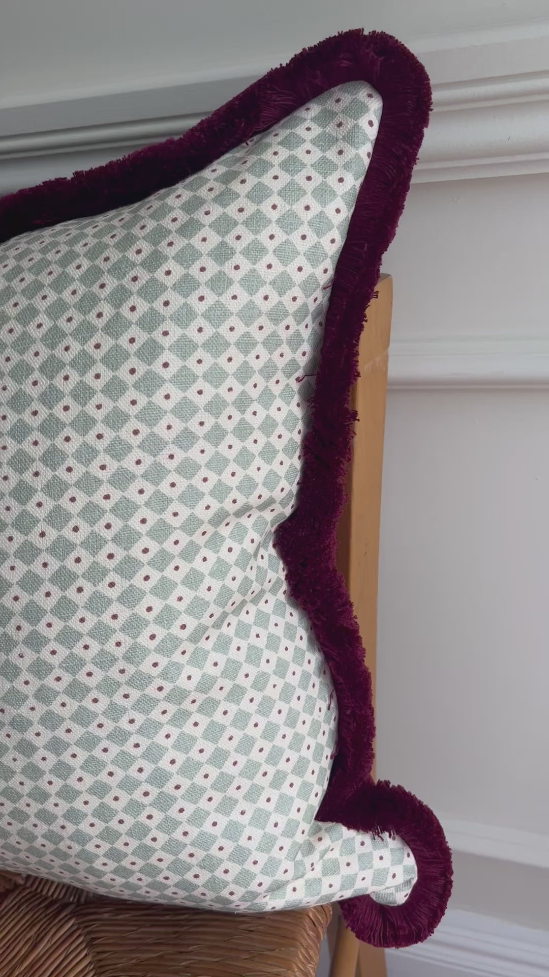 Lewis & Wood Cushions - Luxury cushions in Diamond Dot Fabric (Sea Holly)