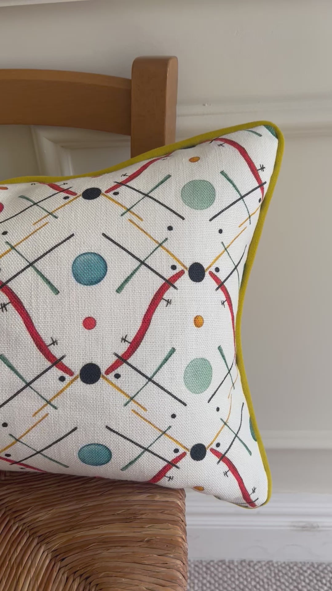 Luxury patterned cushions in Ottoline Improvisation 1 fabric