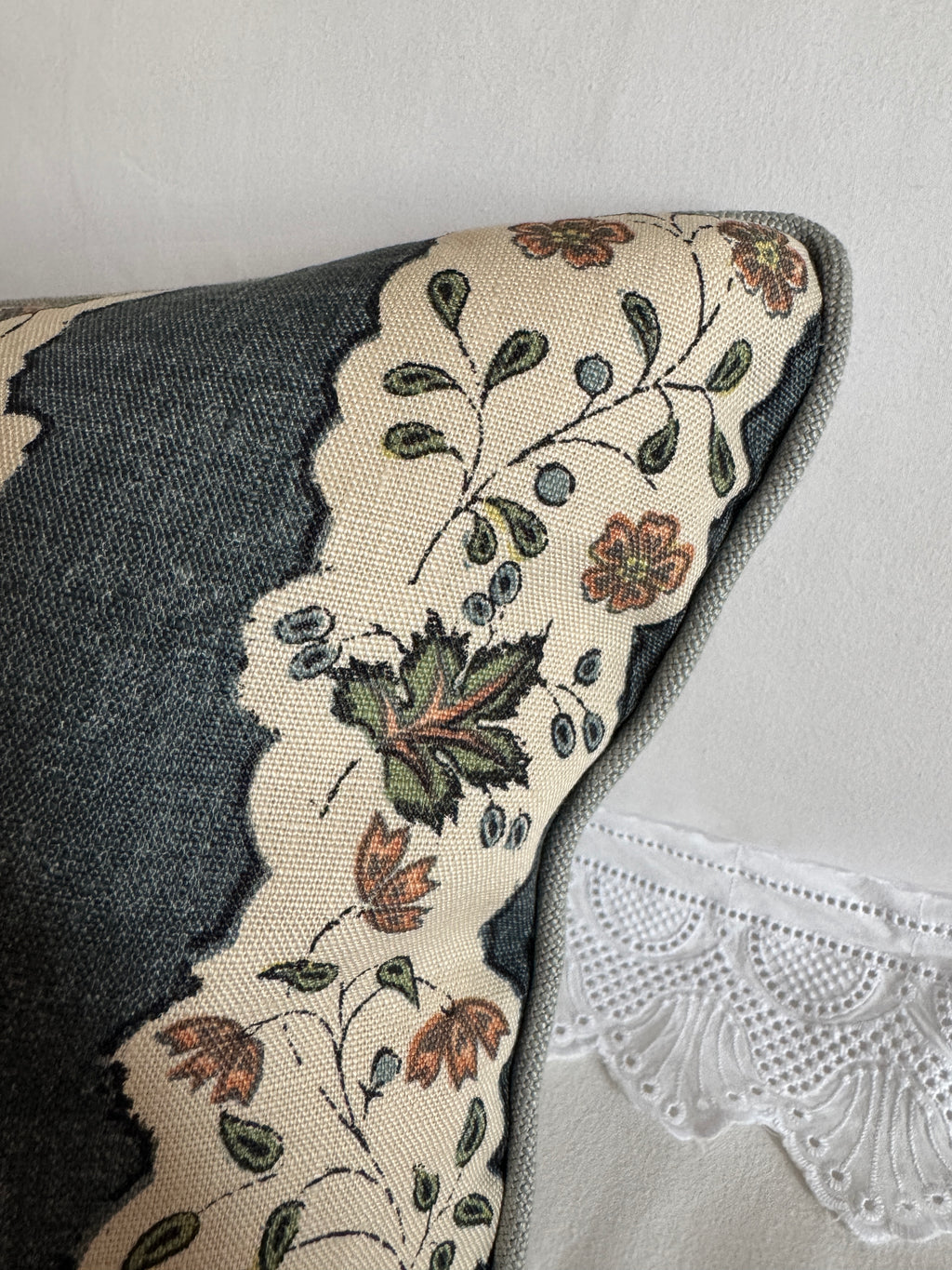 ‘Bigger Than the Baby’ Red Oak Stripe Cushion