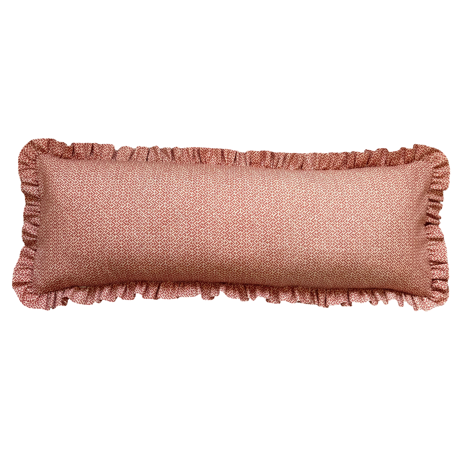 ‘Bigger Than the Baby’ Frilly Tilly Cushion - Red