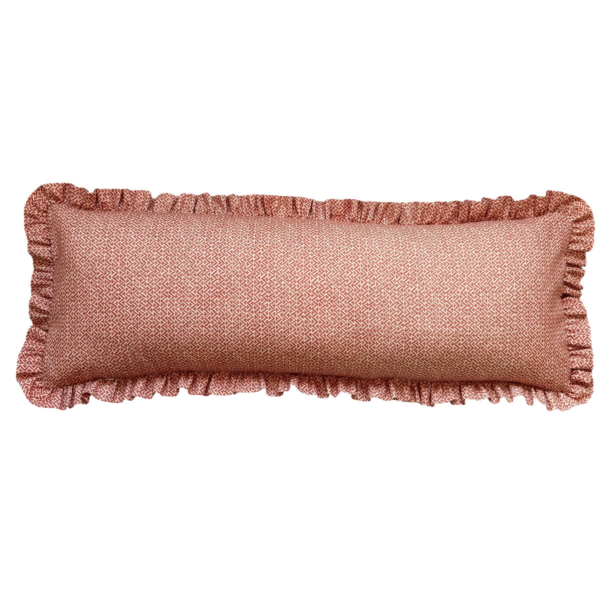 ‘Bigger Than the Baby’ Frilly Tilly Cushion - Red
