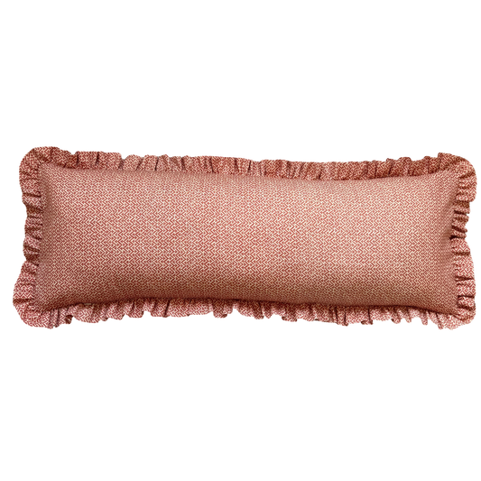 ‘Bigger Than the Baby’ Frilly Tilly Cushion - Red