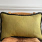 Sibyl Colefax Khaki Seaweed Fringed Cushion