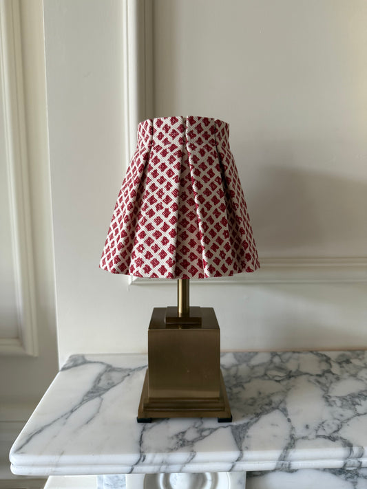 Luxury box pleat lampshade in Fermoie Marden premium designer fabric