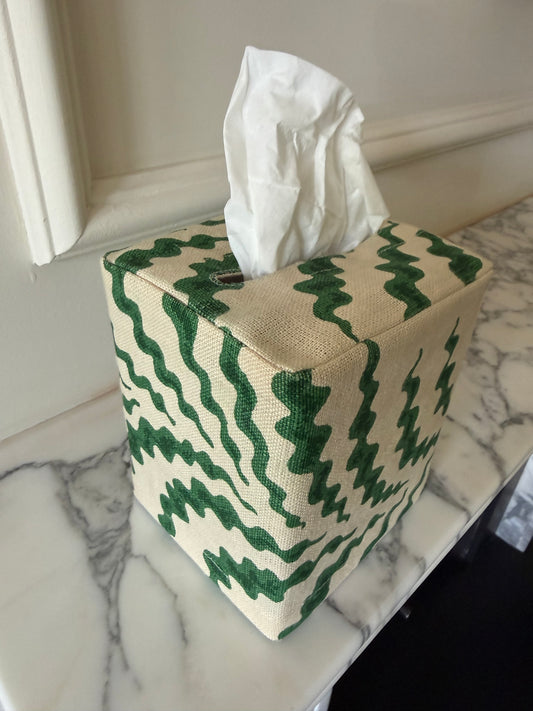 Scrolling Fern Frond Tissue Box
