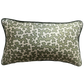 Sibyl Colefax Moss Squiggle Piped Lumber Cushion