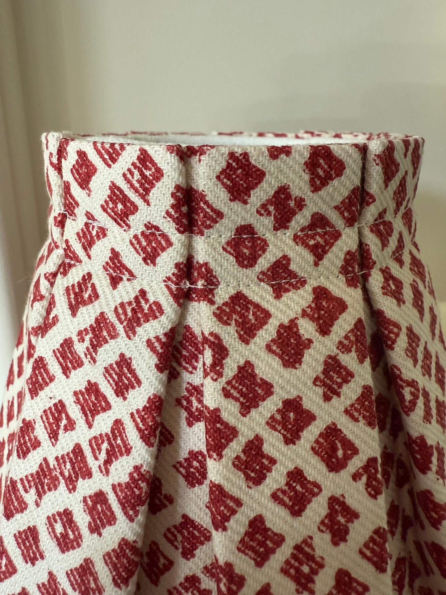 Luxury box pleat lampshade in Fermoie Marden premium designer fabric 