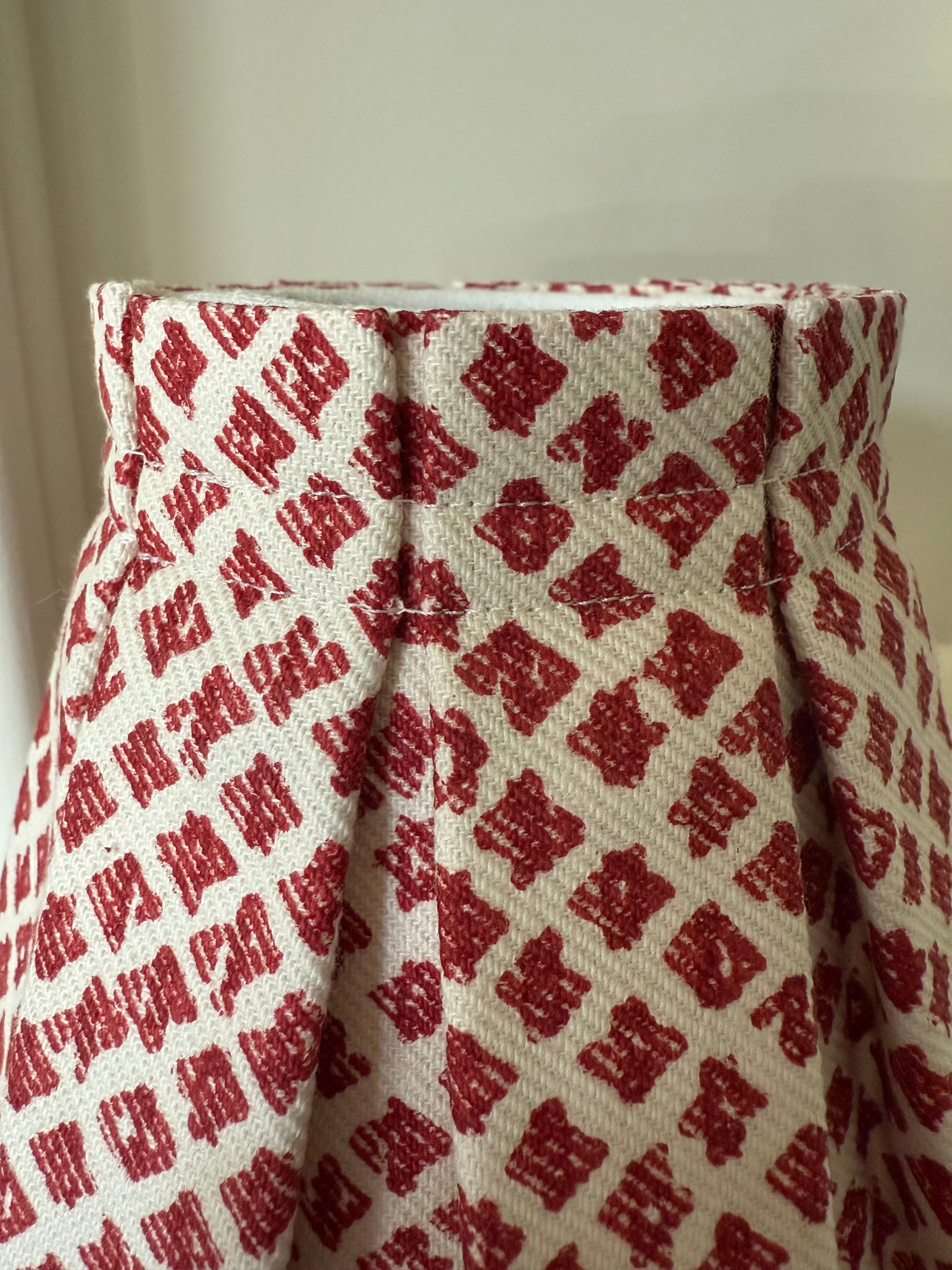 Luxury box pleat lampshade in Fermoie Marden premium designer fabric 