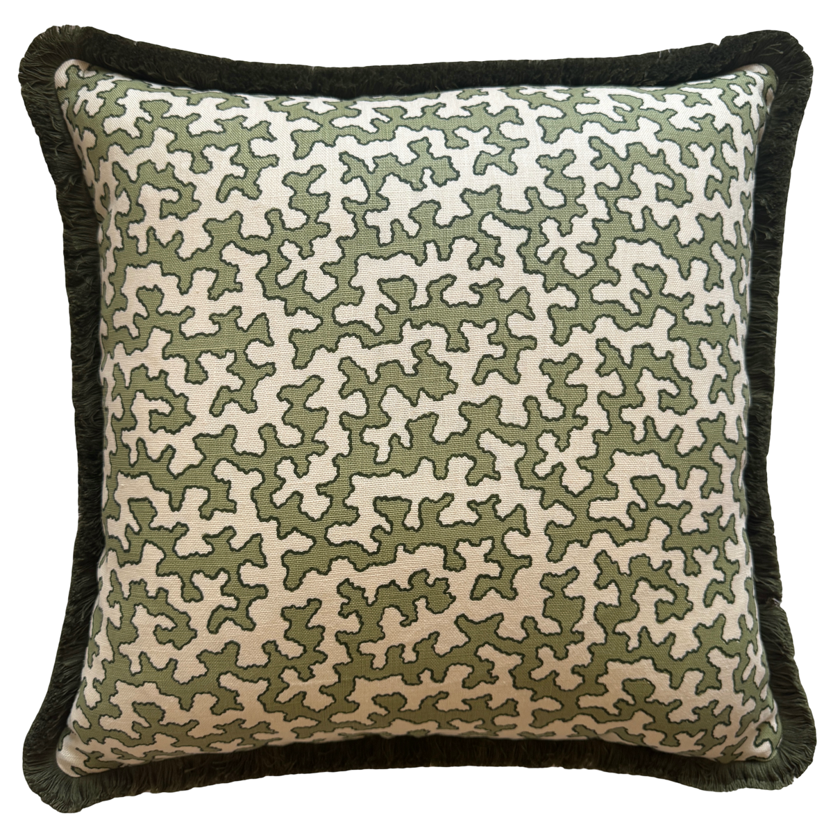 Sibyl Colefax Moss Squiggle Cushion
