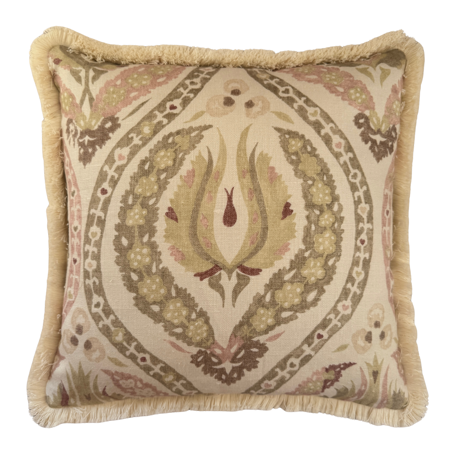 Lewis & Wood Benaki Cocoa Rose Cushion