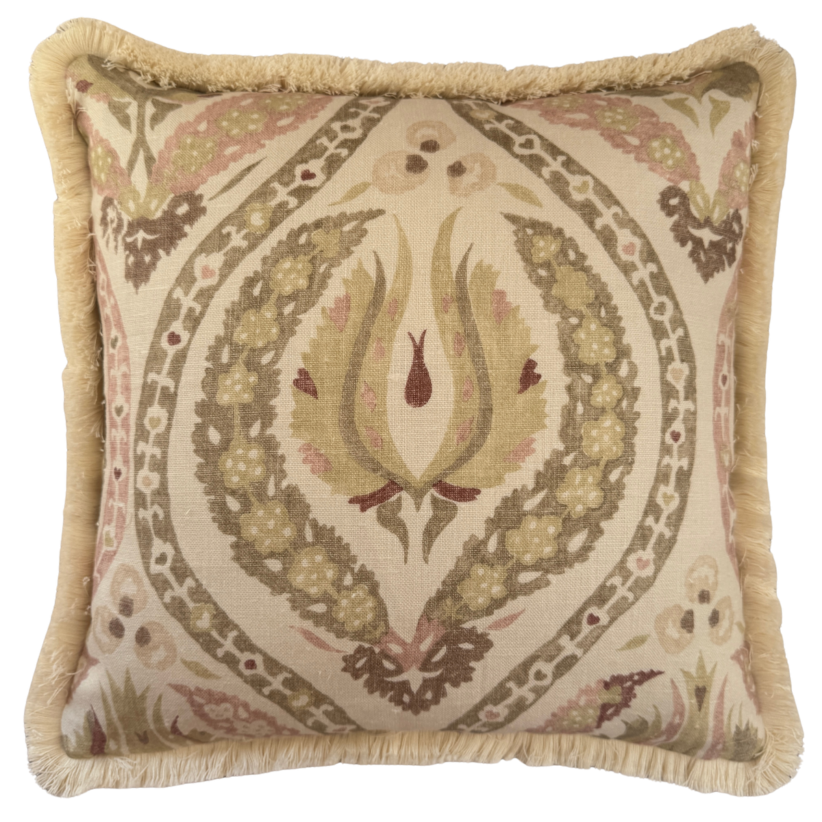 Lewis & Wood Benaki Cocoa Rose Cushion