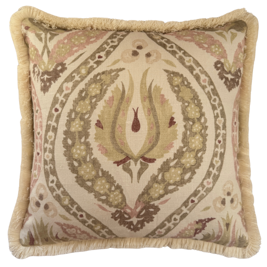 Lewis & Wood Benaki Cocoa Rose Cushion