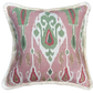 GP & J Baker Ikat Bokhara Rose Green Cushions