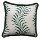 Scrolling Fern Fringed Cushion