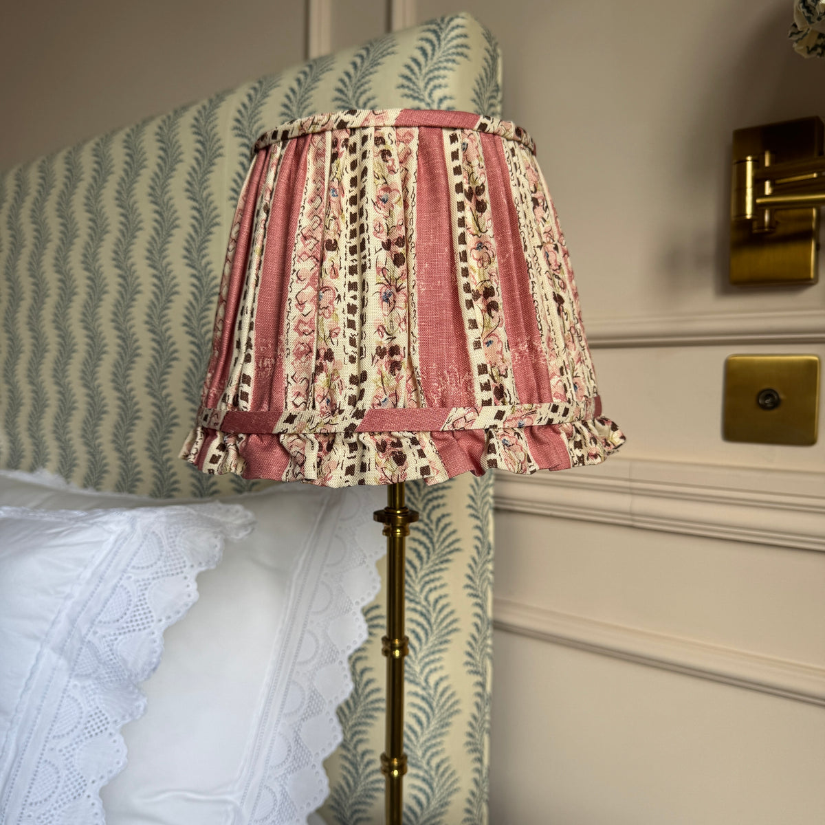 Ashoka Stripe Gathered Lampshade