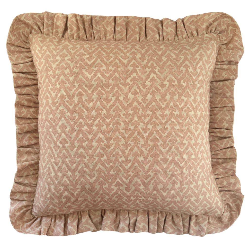 Fermoie Rabanna Blush Ruffled Cushion