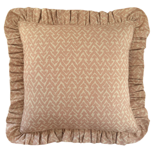 Fermoie Rabanna Blush Ruffled Cushion