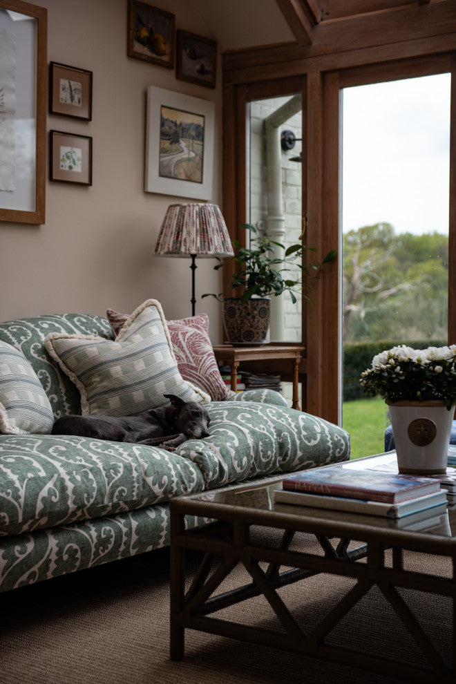 Pale Blue Lost & Found Fringed Cushion