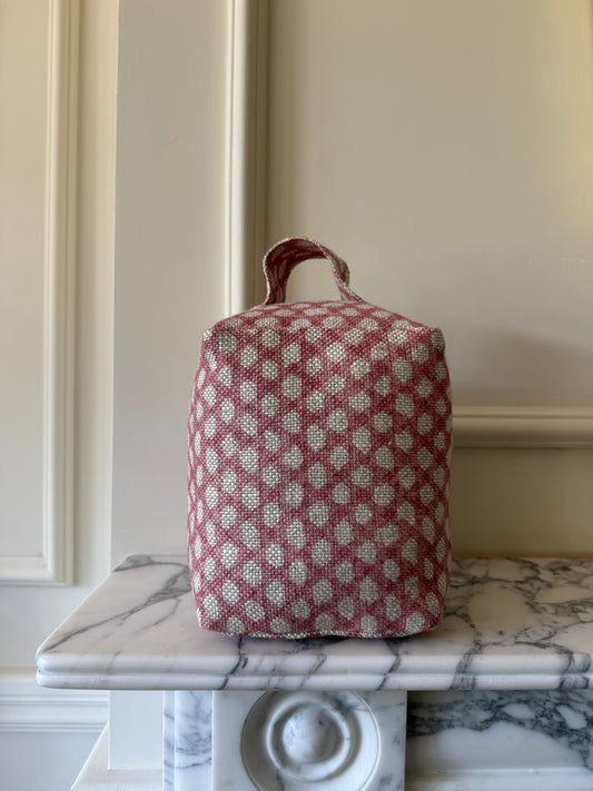 Pink Wicker Doorstop