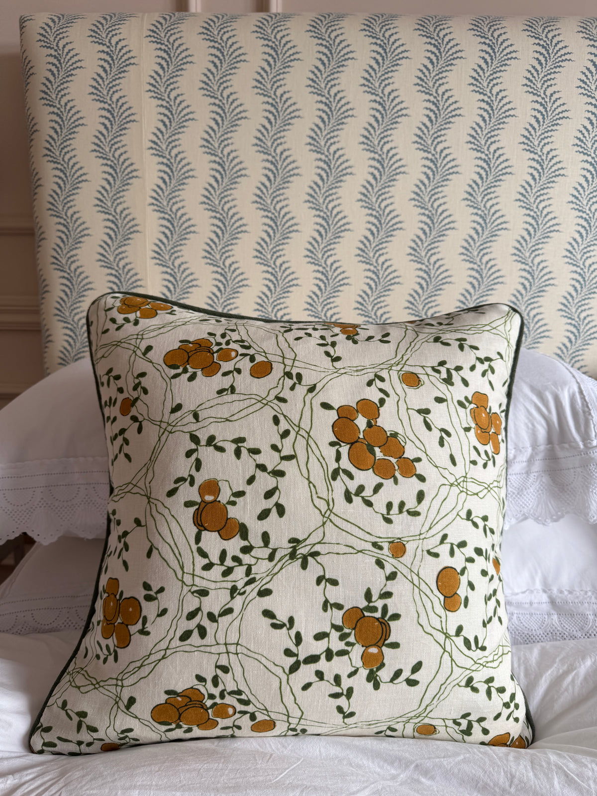 Sevilla Verde Ochre Cushion