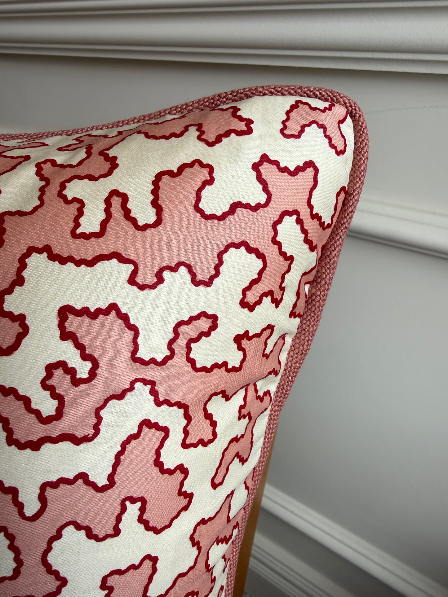 Sibyl Colefax Pink Squiggle Cushion