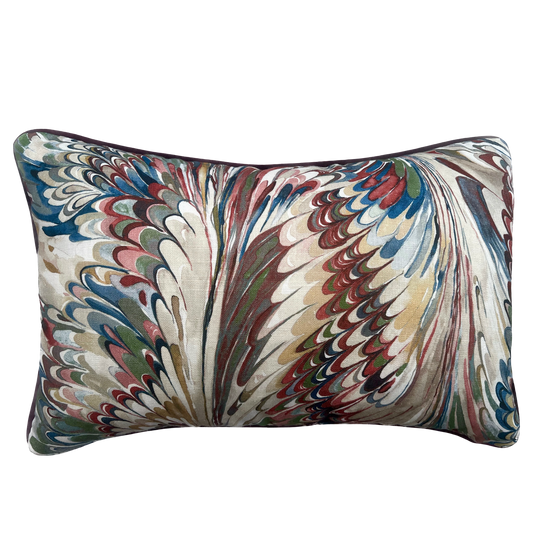 Lee Jofa Taplow Velvet Piped Lumber Cushion