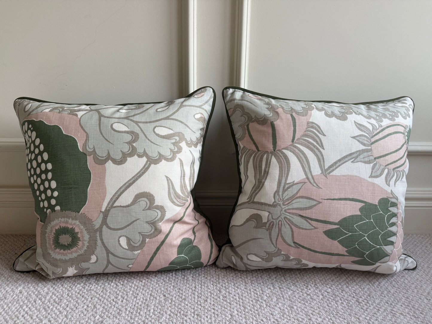 Christopher Farr Carnival Olive Cushions