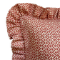 ‘Bigger Than the Baby’ Frilly Tilly Cushion - Red